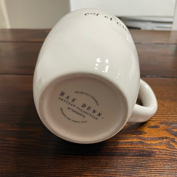 NWOT Rae Dunn OUT OF OFFICE Coffee Mug Tea Cup Cursive Font Red Inside READ - Picture 6 of 8